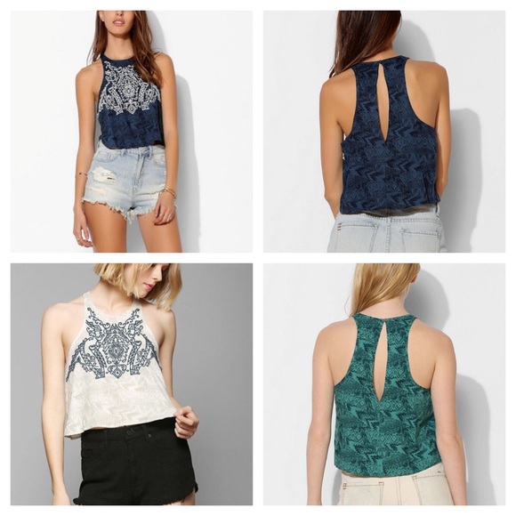 Urban Outfitters ECOTE Halter Crop Tank Top Sz M - Picture 5 of 8